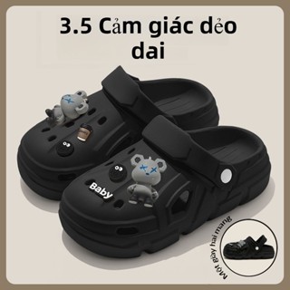 Giày hang động gấu bạo lực bùng nổ cho nam và nữ vào mùa hè, mặc bên ngoài bãi biển ngoài trời đế dày chống trượt, sandal nam của các cặp đôi