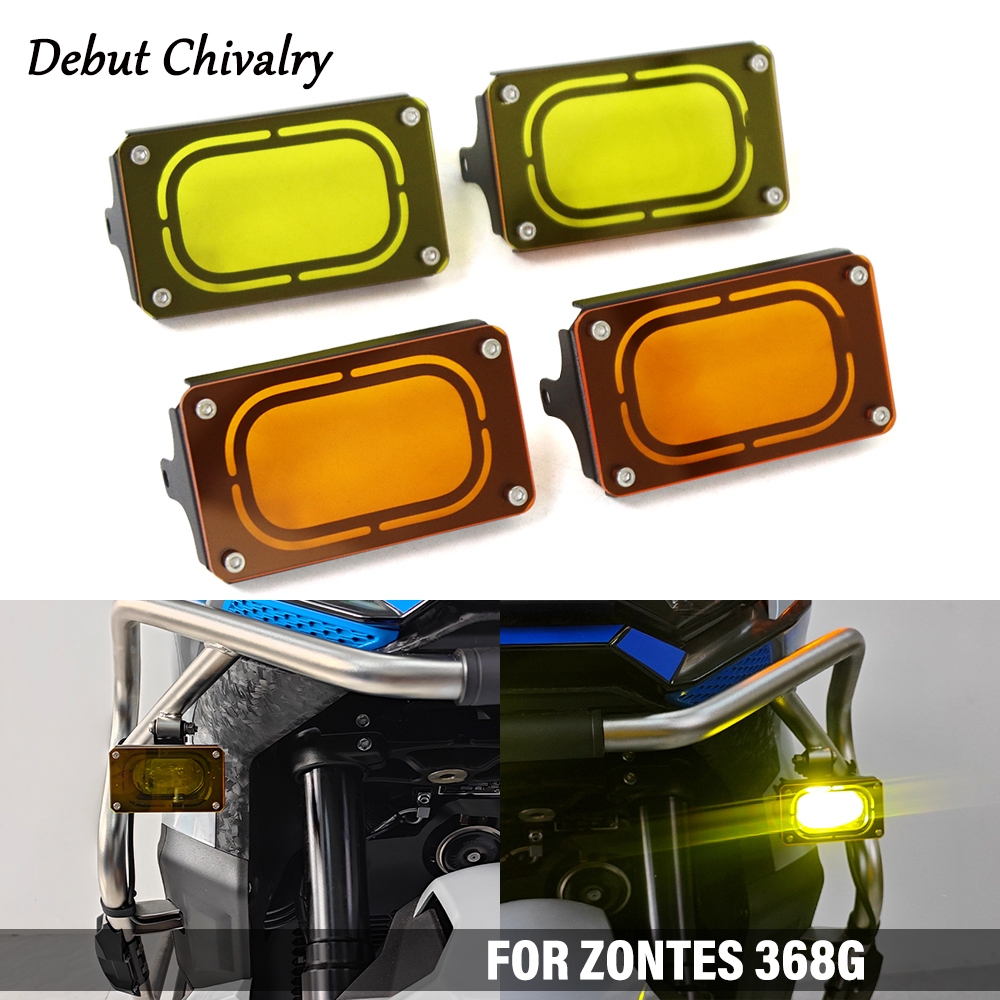 Phụ Kiện Xe Máy Cho Zontes 368G 368G Bảo Vệ Đèn Pha Sửa Đổi Xe Máy Vỏ Bảo Vệ Đèn Pha