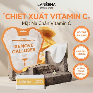  Cặp mặt nạ chân Lanbena vitamin C dạng lột tẩy tế bào chết làm giảm thâm và nếp nhăn dưỡng trắng da mịn màng 40g 