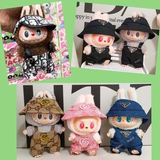 15cm 17cm Labubu V1 V2 quần áo Labubu lilltle milan có ghế macaron treo quần búp bê Phụ kiện