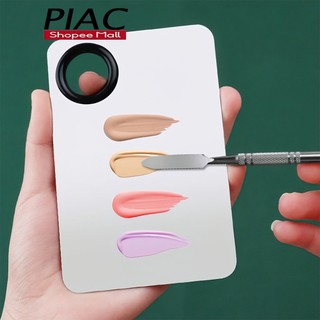 Khay Pha Màu Trang Điểm PIAC Thép Nguyên Chất Trộn Kem Nền/Phấn Mắt/Son Môi Có Que Trộn