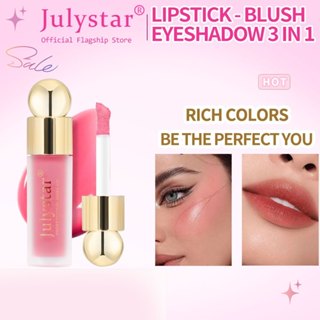 【LIVESTREAM Má Hồng Julystar 7.5ML -(Phấn Má Hồng - Phấn Mắt - Son Môi 3 Trong 1)Chống Thấm Nước Và Mồ Hôi Má Hồng Dạng Thỏi - Lâu Dài Và Tự Nhiên Phấn Má - Má Hồng Dạng Lỏng - Phấn Má Hồng Dạng Thỏi Julystar Cấp ẩm Với 6 Màu Lựa Chọn