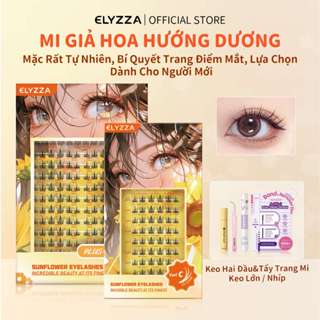 MI GIẢ TÁCH SỢI HOA HƯỚNG DƯƠNG ELYZZA Lông Mi Giả Tự Nhiên Và Lông Mi Có Thể Sử Dụng Được Nhiều Lần, Cong C Mi Cụm, 10-12mmSợi Mi Mảnh, Nối Mi Dễ Dán