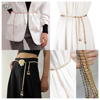 Vàng Thời Trang Nữ Thắt Lưng Dây Kim Loại Vàng Bạc Màu Dây Thắt Lưng Dây Xích Cho Đầm Áo Sơ Mi Quần Áo Phụ Kiện VN