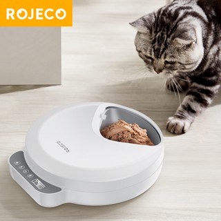 ROJECO 4 Bữa Ăn Không Dây Tự Động Cho Mèo Ăn Khô Ướt Hộp Đựng Thức Ăn Cho Mèo Chó Đa Năng Thông Minh Cho Thú Cưng Ăn