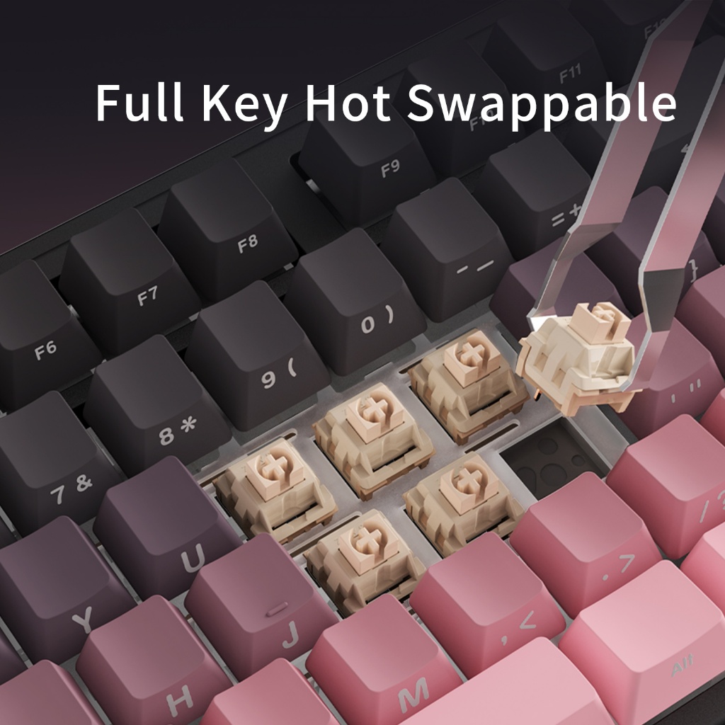 Ajazz AK870 PLUS Bàn phím cơ ba chế độ Màn hình màu TFT 8000mAh Pin RGB Bàn phím chơi game Phụ kiện PC tùy chỉnh | BigBuy360 - bigbuy360.vn