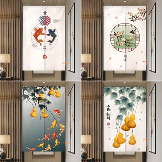 Phong Cách Nhật Bản Vách Ngăn Cửa Tự Dính Không Khoan Kích Thước Lớn Cửa Nhà Bếp Rèm Phong Thủy Nửa Chiều Cao Cửa Rèm Nhà Vệ Sinh