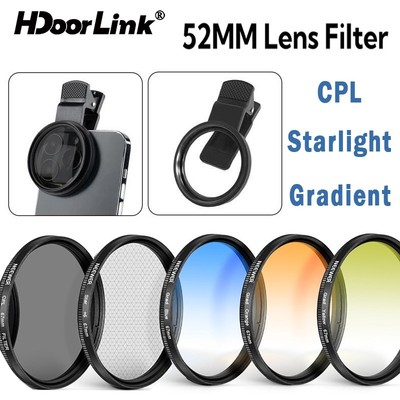 Thấu kính lọc CPL HDOORLINK 52mm phân cực cho điện thoại di động