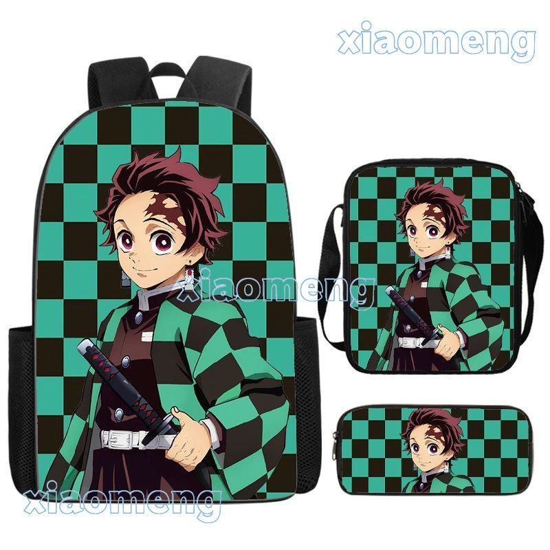 Ba lô muichiro tokito dành cho trẻ em Bộ hộp đựng bút chì túi cơm trưa Kanroji Mitsuri