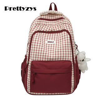 Ba lô Prettyzys 2025 Túi học sinh dung tích lớn Hàn Quốc 15,6 inch dành cho nữ