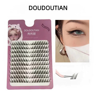 DOUDOUTIAN Dung Tích Lớn Nâng Cấp Rộng Terrier Thỏ Series Lông Mi Giả Nửa Máu Bay Quỷ Dày Fox Series Châu Âu Mỹ Mắt