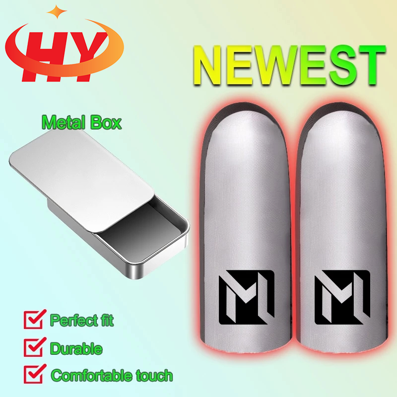 Hy MLBB Chơi Game Tay Cầm Tay Trò Chơi Di Động Găng Tay Cho PUBG Thoáng Khí Tay Cầm Ngón Tay Đầu Ngón Tay Chống Trơn Trượt Sợi Bạc Chơi Game Bao