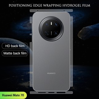 Full Cover Mặt Sau Bảo Vệ Màn Hình Cho Huawei Mate 80 70 Pro Plus RS Air Max Định Vị Bọc Cạnh TPU Cao Cấp Chống Cháy Nổ Siêu Mỏng Vết Xước Sửa Chữa Mặt Sau Hydrogel Phim