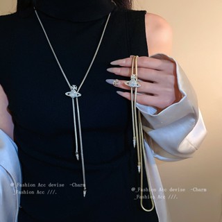 [Jewbeauty] Vòng cổ có thể điều chỉnh Sao Thổ đính kim cương Thời trang cao cấp cảm giác mùa thu đông Dây chuyền áo len nhẹ nhàng sang trọng thiết kế khí chất cổ áo bán buôn nữ