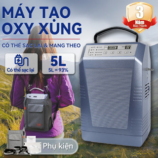 [5l] Máy tập trung oxy dòng chảy xung Máy tạo oxy 5L di động để sử dụng tại nhà và sử dụng pin du lịch Sử dụng trong túi
