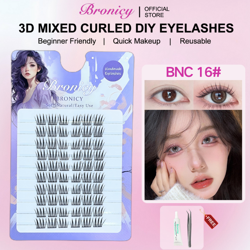  Bronicy Hộp Lông Mi Giả 10 Hàng Dày Tự Nhiên Hàn Quốc Idol Truyện Tranh Có Thể Được Tái Sử Dụng 