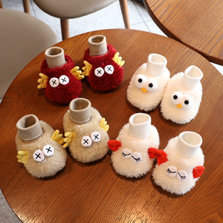 Giày và tất cho bé từ 0-18 tháng tuổi, giày và tất sang trọng mùa đông cho bé, tất lót sàn ấm áp cho trẻ sơ sinh từ 0-1 tuổi