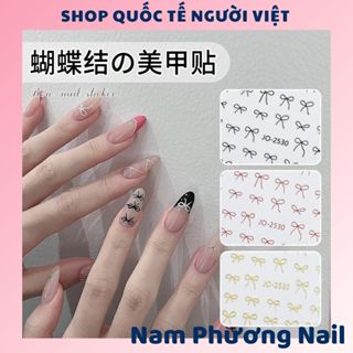 Sticker nơ mảnh miếng dán móng tay hot trend Hàn dán móng xinh xắn