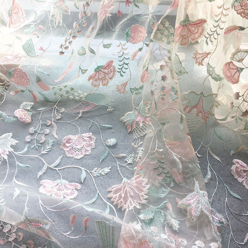 1Yard Style Organza Quần áo thêu nữ