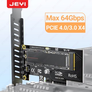 JEYI Thẻ Chuyển Đổi M.2 NVMe sang PCIe 4.0 X4, 64Gbps, Mở Rộng cho PC, PCIe Gen4 Full Speed SK4