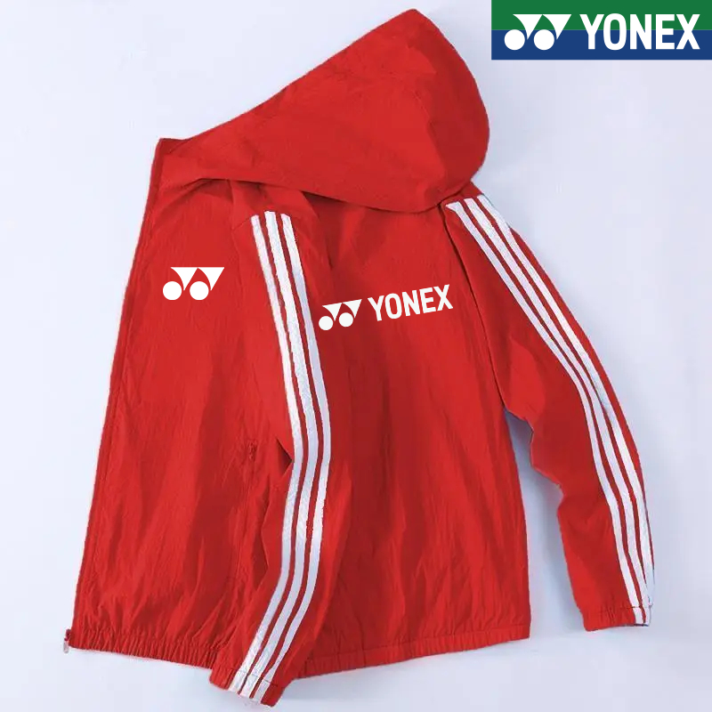 Theo yêu cầu áo khoác yonex 2 xu hướng mới sọc cặp đôi áo chống nắng áo khoác thể thao