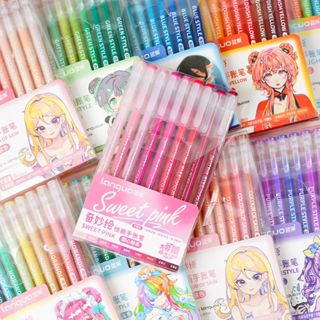 Languo 162 màu Bút gel Thanh toán chung Morandi muối biển xanh Morandi phối màu vẽ tranh học sinh