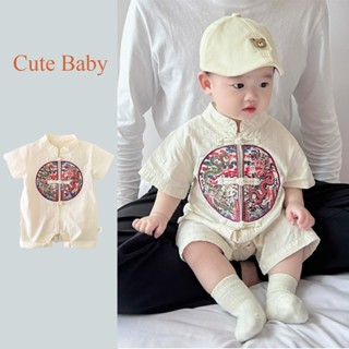 Bé Tết Nguyên Đán Nhiều Hoa Thần Rồng Quần Áo Cho Bé Trai Truyền Thống Trung Hoa Sườn Xám Sơ Sinh Áo liền quần