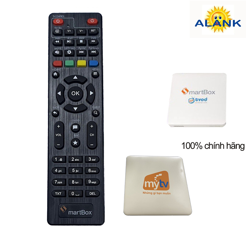 Alank— Hàng chuẩn100% Remote Điều Khiển đầu thu SMARTBOX tivi box