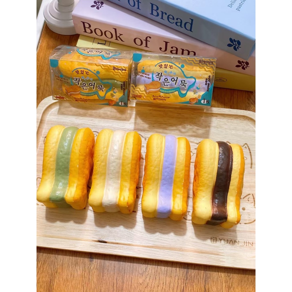 Khăn choàng hachimi, ​​Đồ chơi phục hồi chậm hình bánh cá nhỏ, đồ chơi đẩy làm bằng chất liệu PU