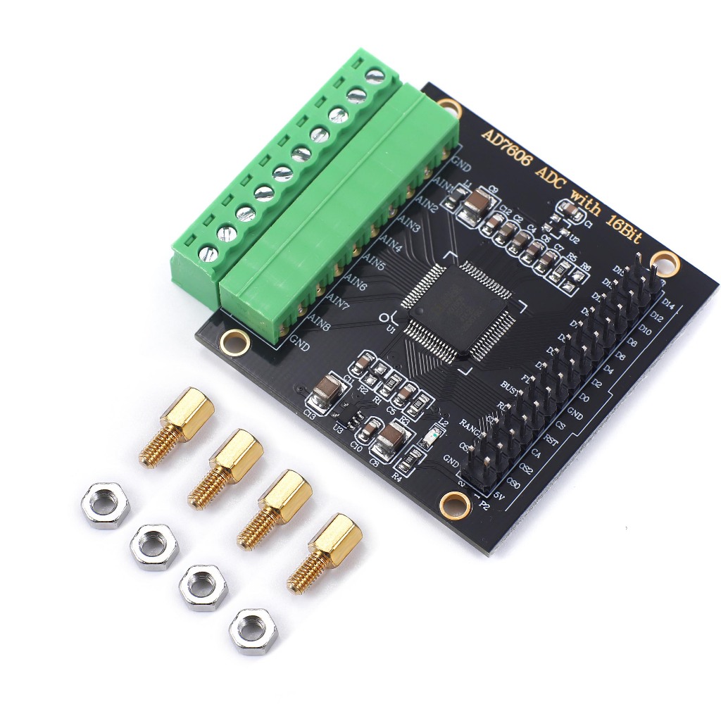 AD7606 Mô-đun thu thập dữ liệu AD nhiều kênh 16-Bit ADC 8 kênh Điện áp lấy mẫu tần số 200KHz