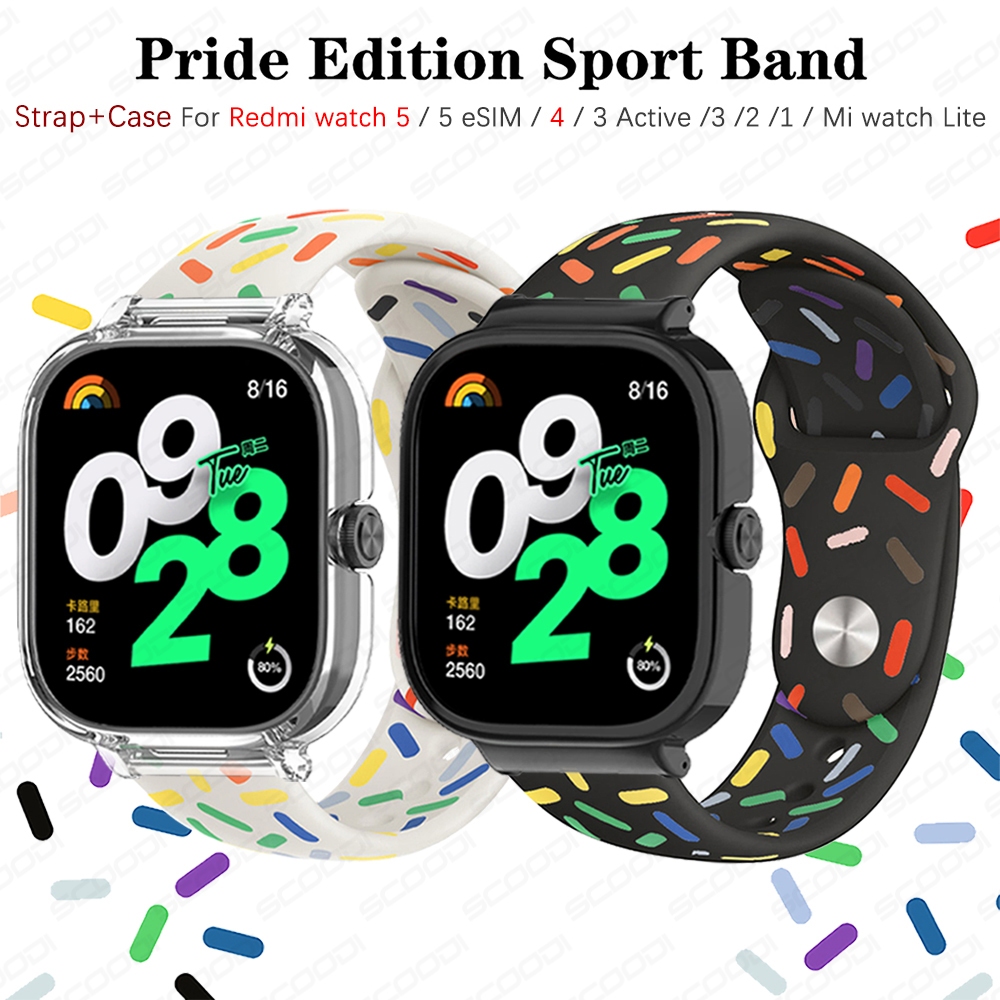 Dây đeo 2in1 có vỏ bảo vệ cho Redmi Watch 5 / 5 eSIM / 4 / 3 Active / 3 / 2 / 1 / Mi Watch Lite Smar
