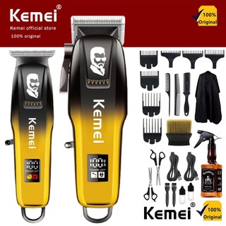  Kemei KM-709A Bộ Tông Đơ Cắt Tóc Không Dây Chuyên Nghiệp,Tăng Đơ Cắt Tóc Chính Hãng,Tăng Đơ Cắt Tóc Chuyên Nghiệp Không Dây Lưỡi Dao Sắc Bén Pin Trâu 
