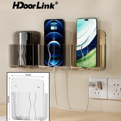Hdoorlink Điện Thoại Di Động Treo Tường Đa Năng Điện Thoại Di Động Sạc Hộp Bảo Quản Người Tổ Chức Dính Treo Điều Khiển Từ Xa Chân Đế