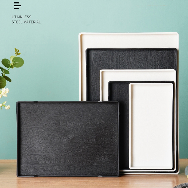 Oukeai Nhựa PP Hình Chữ Nhật Khay Khách Sạn Khay Trà Lớn Cốc Nước Vệ Sinh Khay Bảo Quản