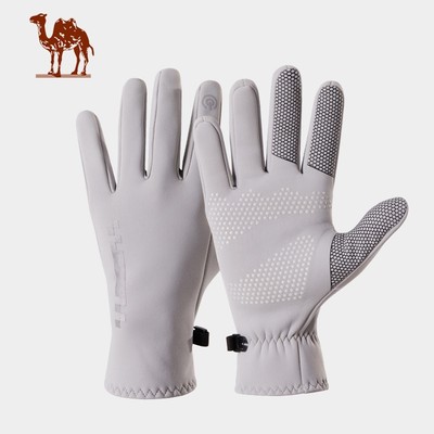 Găng tay đi xe đạp ngoài trời CAMEL CROWN  dành cho nữ Găng tay chống thấm nước, chống gió, ấm áp, viền nhung có màn hình cảm ứng