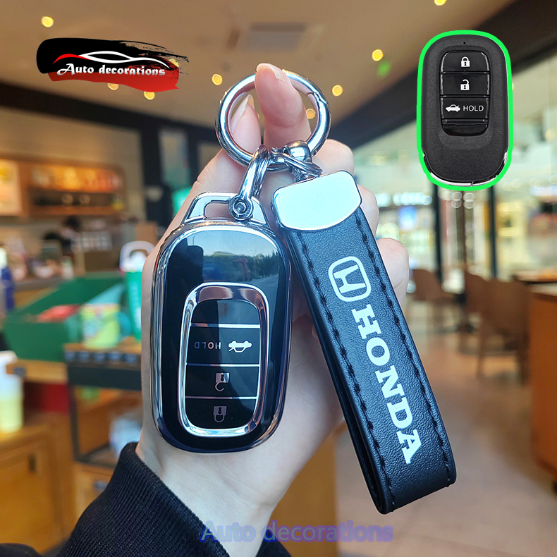 Vỏ chìa khóa xe Honda HRV mới Móc khóa cạnh bạc Vỏ chìa khóa Honda HR-V