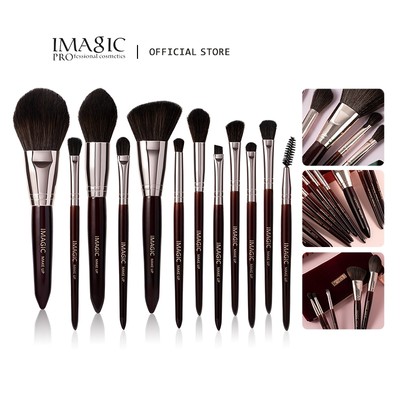 Bộ 12 cọ IMAGIC trang điểm nền/ má hồng/ phấn mắt chuyên nghiệp 174g
