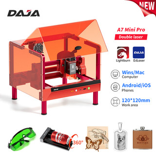  Daja A7 MiniPRO Máy Laser Khắc Mới Nâng Cấp Áp Dụng Cho Gỗ Ban Da Giấy Kraft Sơn Kim Loại Kinh Doanh In Thủy Tinh Gốm DIY Vòng Cổ Tùy Chỉnh Máy Khắc 