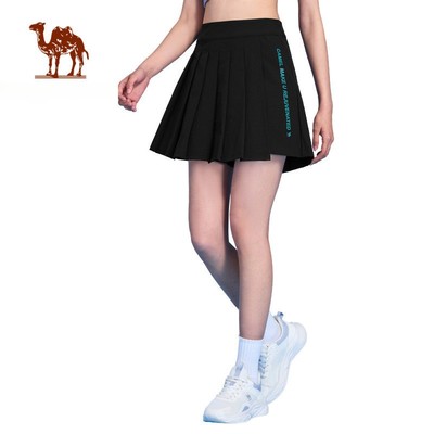 Váy ngắn thể thao CAMEL CROWN  dành cho nữ cạp cao xếp ly nhanh khô thoáng khí Chạy bộ chống lộ