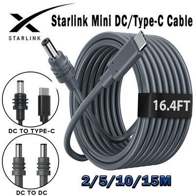 Cho Starlink Mini DC Sang DC / Type-C Cáp Nối Dài Cáp Chống Thấm Nước Cho Starlink Spacex Mini DC Cáp Nguồn