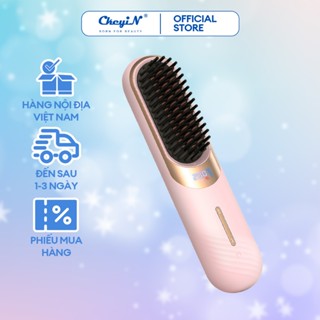 CkeyiN Lược điện chải thẳng tóc ion âm cao cấp, tạo kiểu chuyên nghiệp máy uốn duỗi tóc, làm xoăn ép HM008