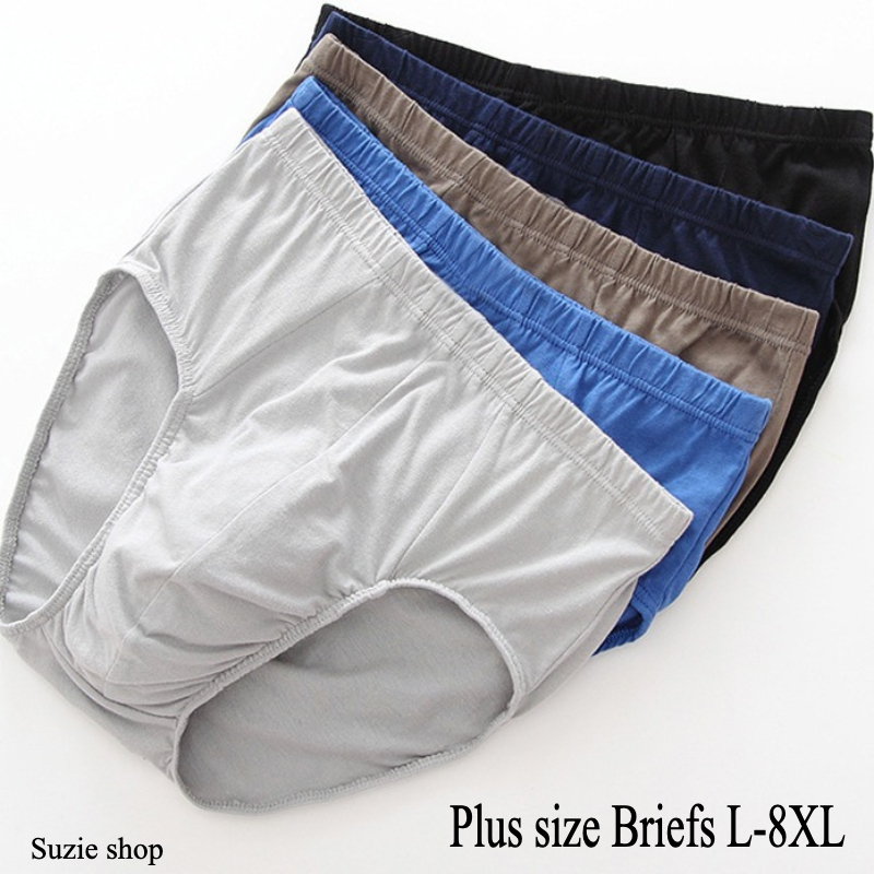 Nam Plus size Võ Sĩ L-8XL 4XL 5XL 6XL 7XL 8XL Quần Lót Cotton Cao Cấp Quần Lót Nam Cotton Plus Quần 