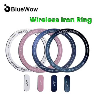 Bluewow In Vòng Cho Bộ Sạc Không Dây Cho iP series Điện Thoại Kim Loại Từ Tính Gắn Xe Giá Đỡ Tấm Miếng Dán