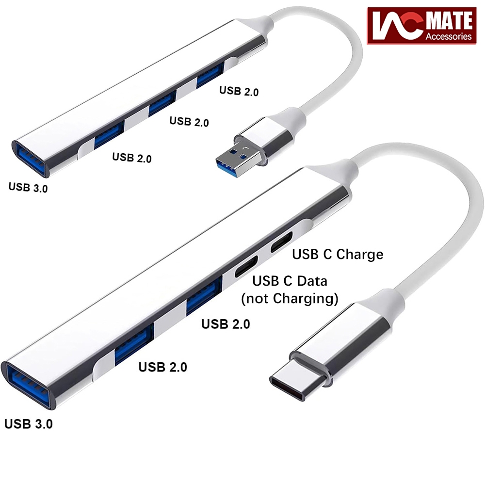 Bộ chuyển đổi đa cổng USB C Hub, Hub USB 3.0 có sạc, Dữ liệu USB C, Cổng USB3.0, 2 * USB2.0, Hub USB