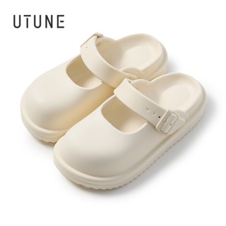 UTUNE Dép nữ Mary Jane đế dày chống trượt có khóa có thể điều chỉnh Dép nữ dễ thương