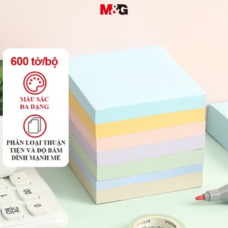  M&G 600 Tờ Giấy Note Nhiều Màu Giấy Nhớ Giấy Ghi Chú Có Keo Giấy Dán 6 Màu 76*76mm 