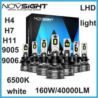 Novsight N96 2 Chiếc 6500K Trắng 160W 40000LM Xe H4 H7 H11 9005 9006 Đèn Pha LED Ống Kính Máy Chiếu 6500K Tích Hợp Đèn Pha Ô Tô