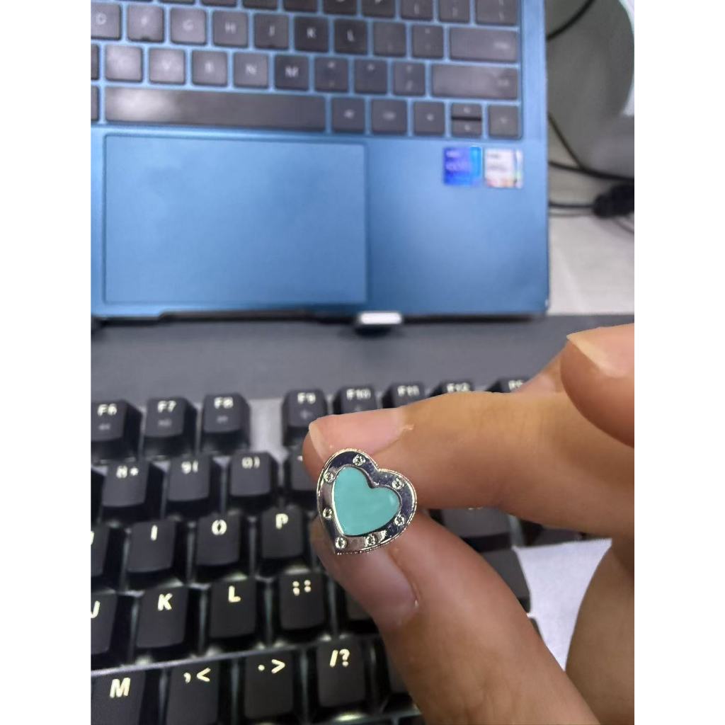 2025 MỚI TIFF * NY BULE HEART EARIINGS- MỘT TÓC