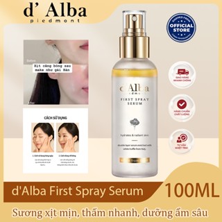 Tinh chất xịt dưỡng ẩm d'Alba First Spray Serum 100ml ,Làm dịu da và thêm rạng rỡ