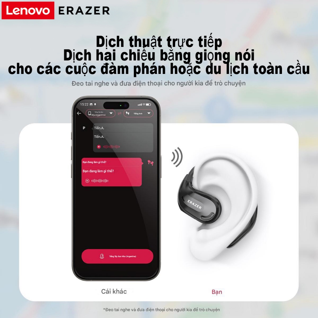 Lenovo ERAZER XT66 PRO Tai nghe AI Translator Tai nghe Bluetooth Tai nghe ASMR Tai nghe không dây Màn hình LED tuổi thọ cao 13 giờ Tai nghe không dây Bluetooth 5.4 có đèn LED Touc | BigBuy360 - bigbuy360.vn
